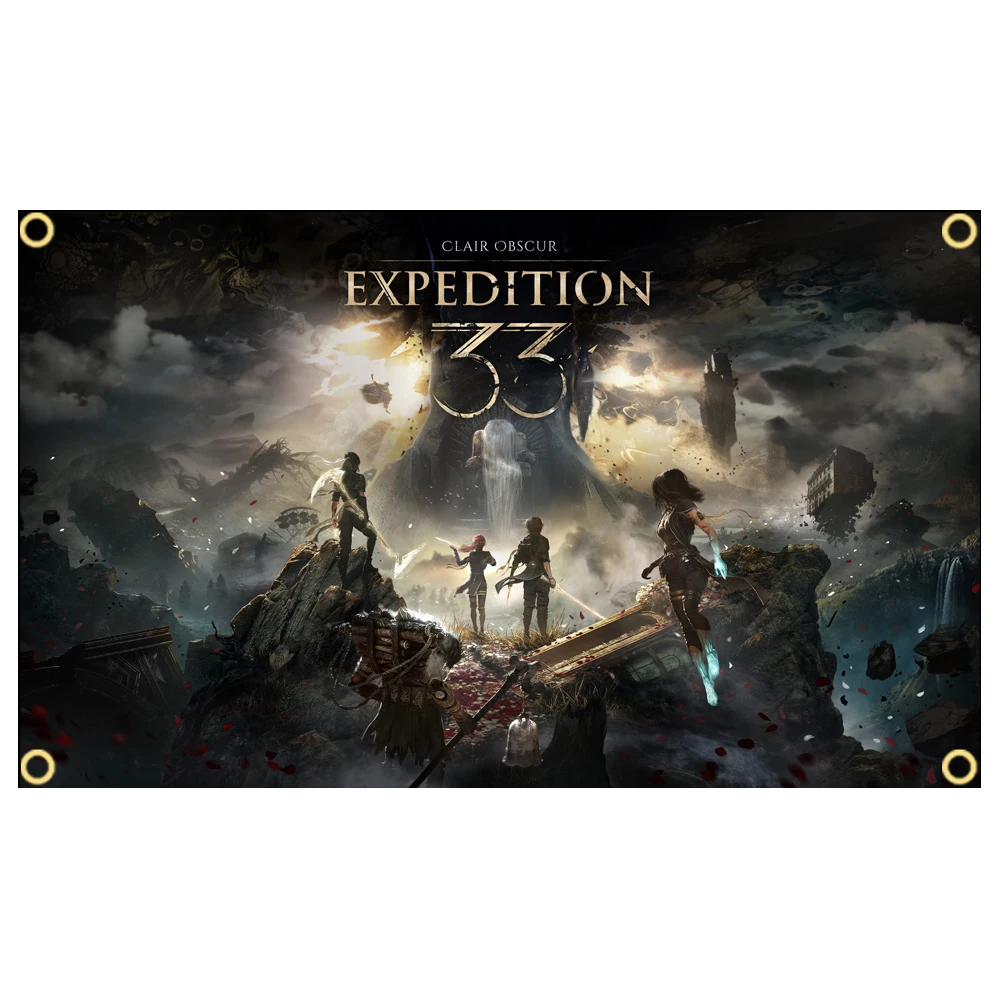 2×3Ft 3×5Ft Clair Obscur：Expedition 33 Flag Polyester Printed Game Tapestry Banner For Decor