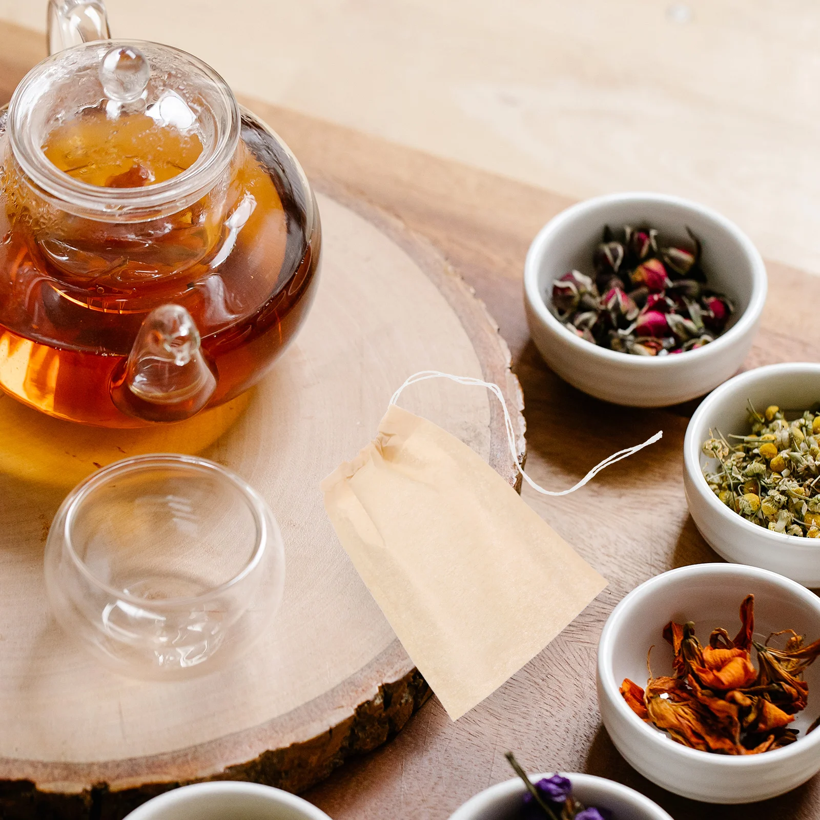 

300pcs Filter Paper Bags 6x8cm Drawstring Sealed Tea Infuser Strainer Sachets Loose Leaf Coffee Herbal Medicinal Practical