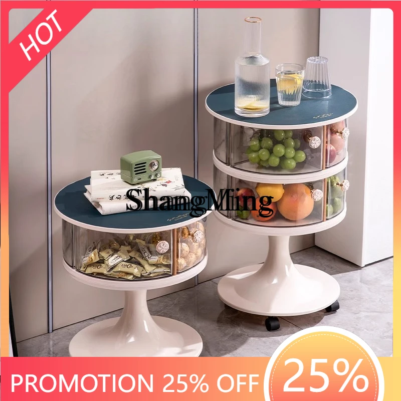 

FG good-looking light luxury living room storage rack mobile double-layer snack storage box
