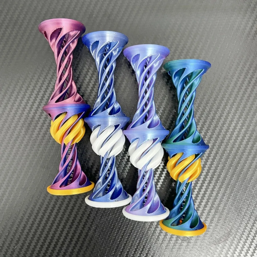 Pyramide Impossible imprimée en 3D, jouet Fidget, Double couche, Diversification d'arbre hélicoïdal, décompression, ornement, cadeau pour enfants