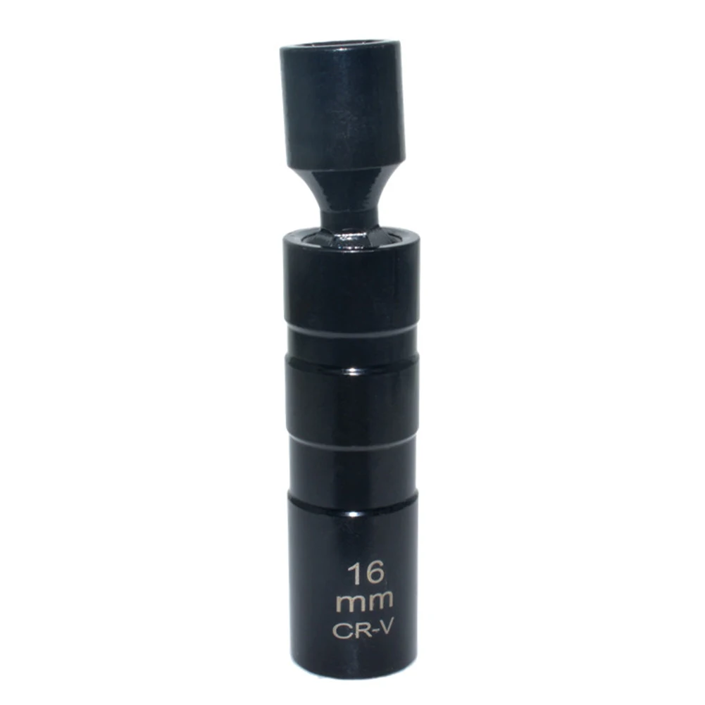 14mm 16mm Spark Plug Socket Wrench Adapter 12-Point 3/8inch Drive Universal Joint with Magnetic Flexible Socket Car Repair Tool