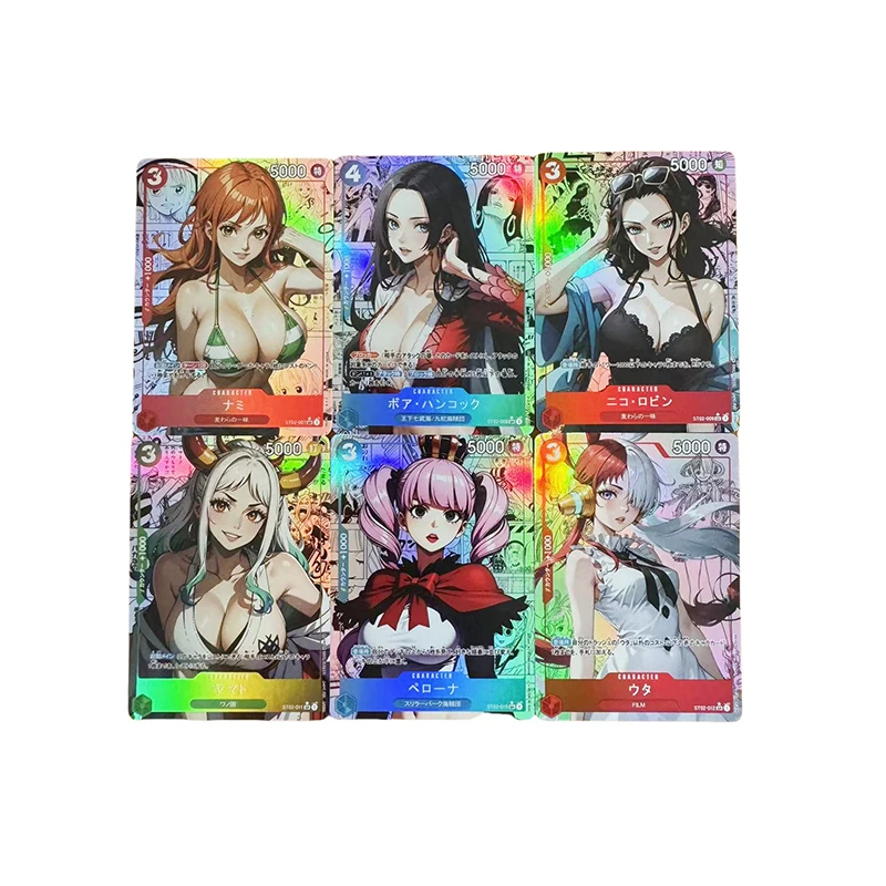 Diy Homemade Anime One Piece Hancock Nico Robin Yamato Beautiful Characters Collection Flash Card Cartoon Toys Christmas Gift