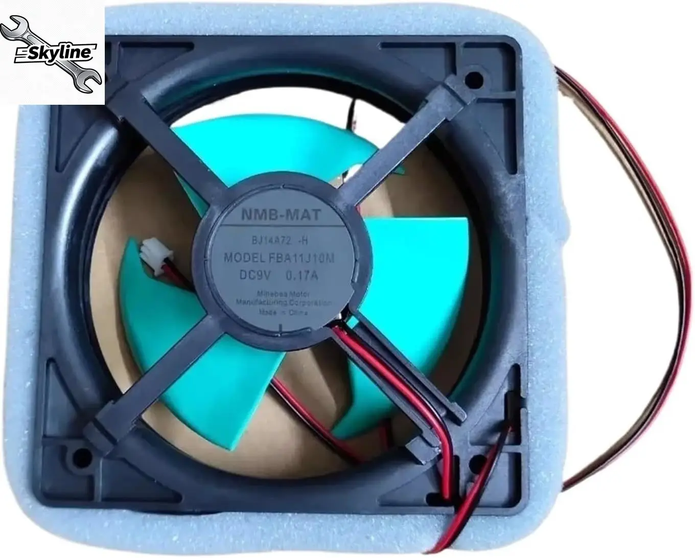 FBA11J10M Refrigerator Fan Compatible Refrigerator Cooling Fan DC 9V 0.17A 11.3cm Fridge Radiator Cooling Fan