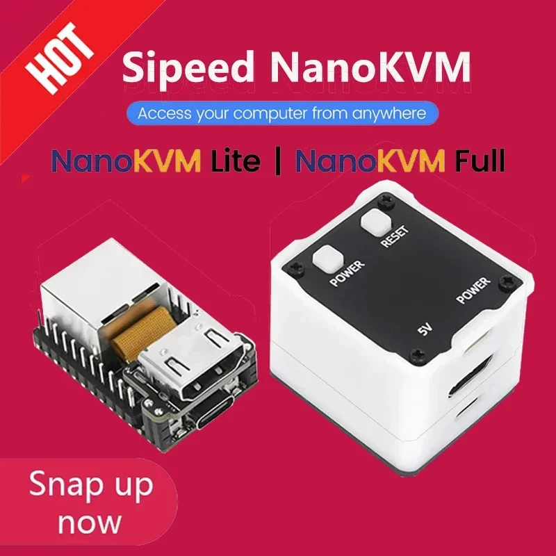 Sipeed NanoKVM PiKVM Mini Remote Control Operation and Maintenance Server HDMI Raspberry Pi لون أبيض وأسود