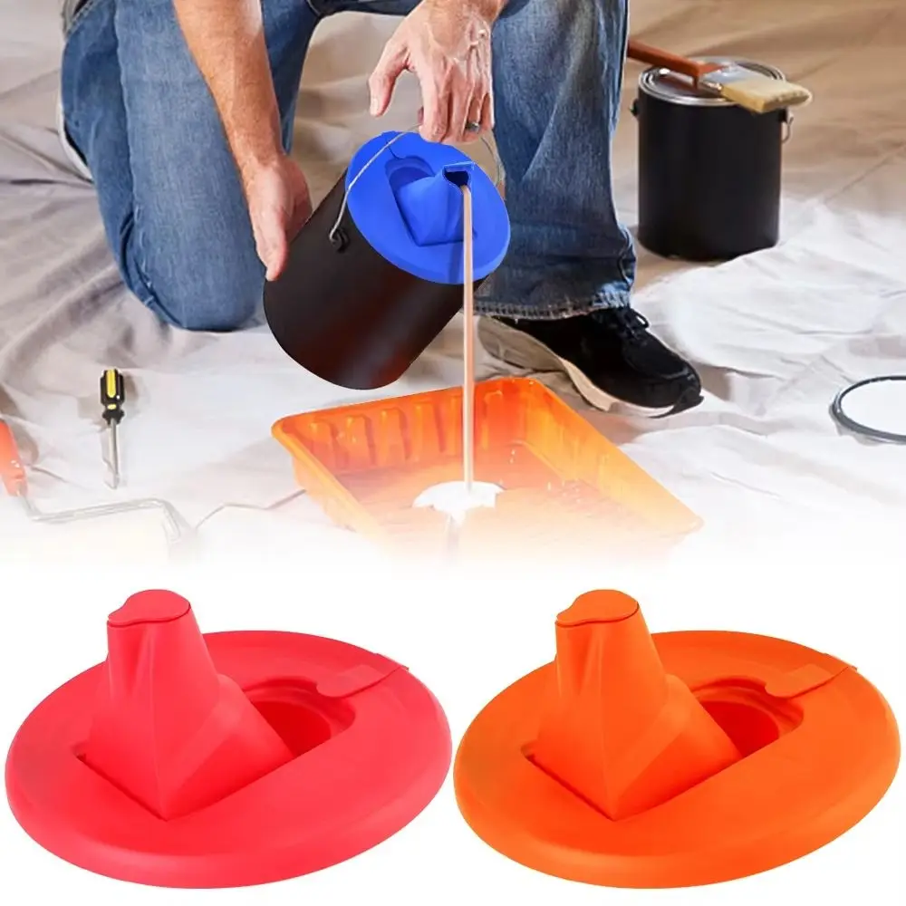 Folding Paint Bucket Paint Mix Cover Reduce Messy Drips Paint Storage Paint Can Lid Space Saving Collapsible Spout