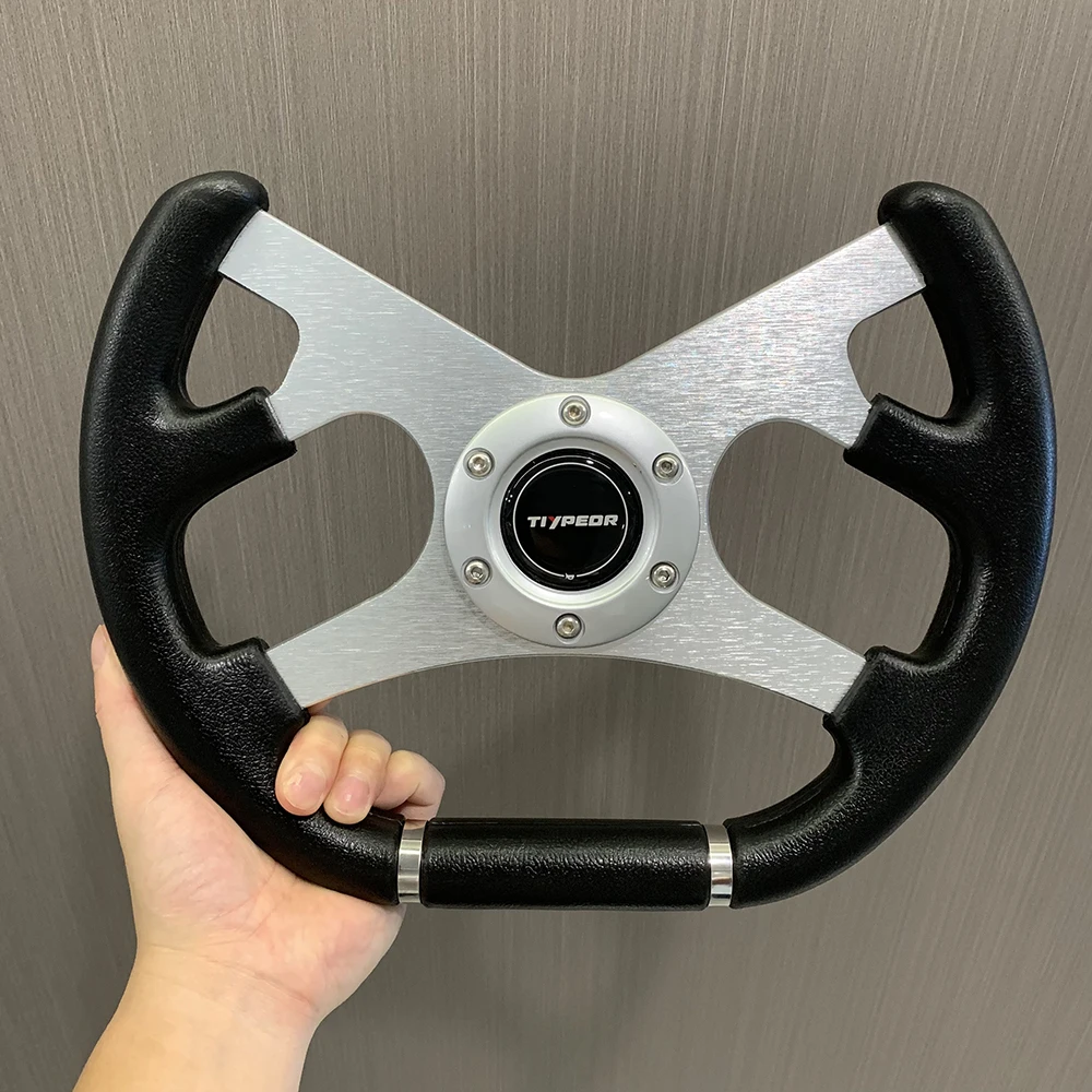 

Universal TIYPEOR 320mm Flat Drift PU Racing Game Simulator Sport Golf Steering Wheel