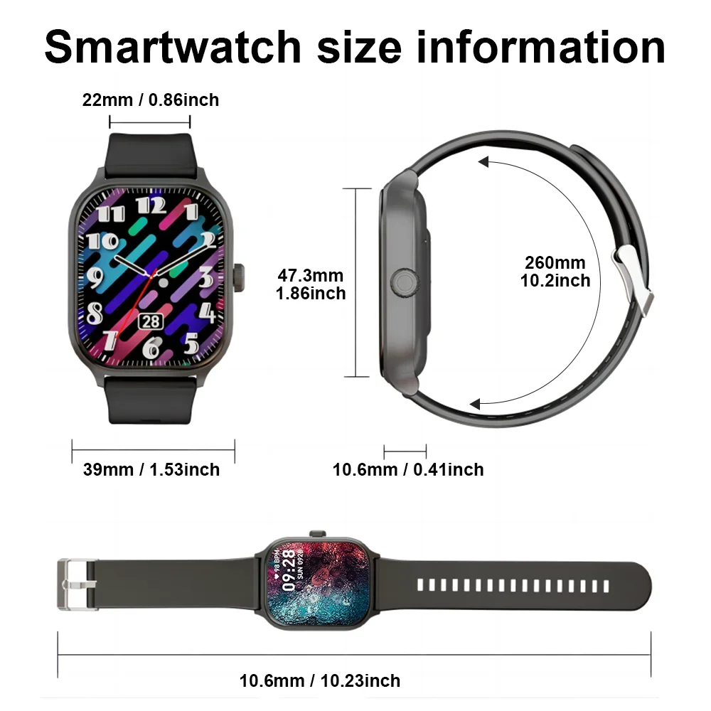 X8 Smartwatch Fitness Tracker avvisi modalità Multi-Sport IP68 impermeabile Smartwatch HD da 2.01 pollici Android IOS uomo donna