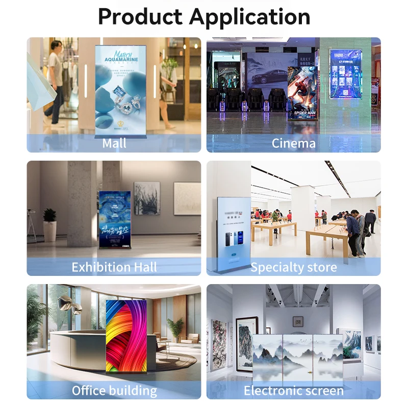 Shop Video Player Window Advertising Screen Floor Standing Totem External Video Vertical Digital Display Stand for Advertising