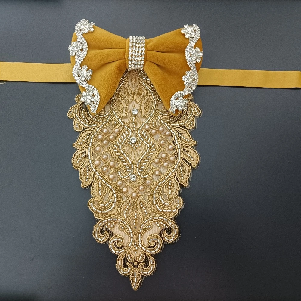 Original Design Men's Tie Handmade Jewelry High-end Business Banquet Suit Collar Flowers Brooch Groom's Wedding Shirt Bow Ties - Image 2