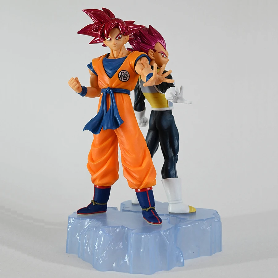 Original Banpresto Dragon Ball Dokkan Battle 7th Anniversary SSG Goku Vegeta Action Figure Collectible Model Toys Anime Figurals