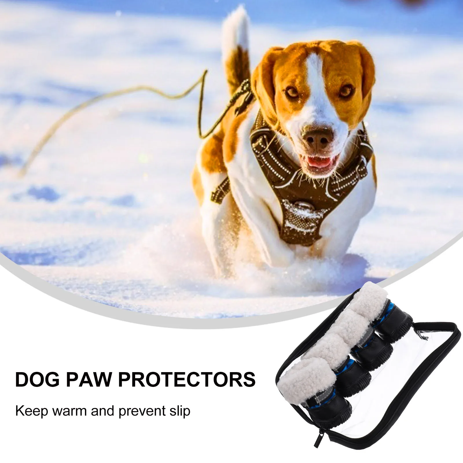 

4Pcs Adjustable Warm Waterproof Dog Boots Anti-Skid Puppy Shoes Paw Protectors Durable Pet Booties Dog Boots Puppy Shoes