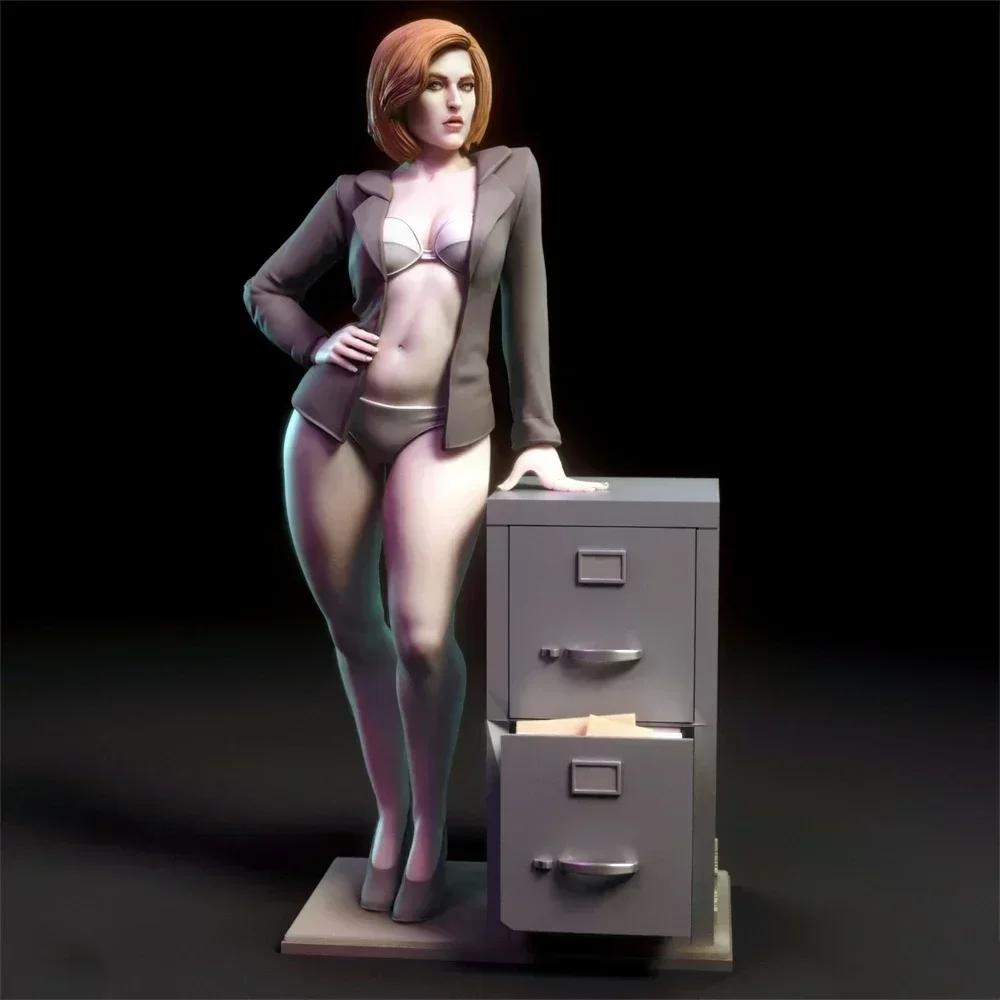 Dana Scully Hars 75Mm Figuur Model Kit 1/24 Schaal Miniatuur Model Kit Ongeverfde Kits Plastic Model