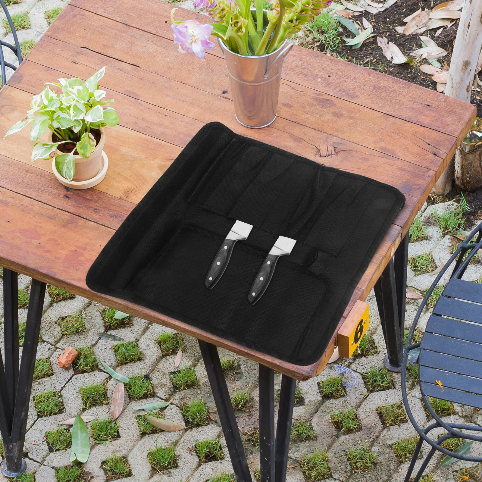 

Knife Set Chef Bag Oxford Cloth Bags Waterproof Knife Roll Case Kitchen Cutlery Storage Pouch Organizer