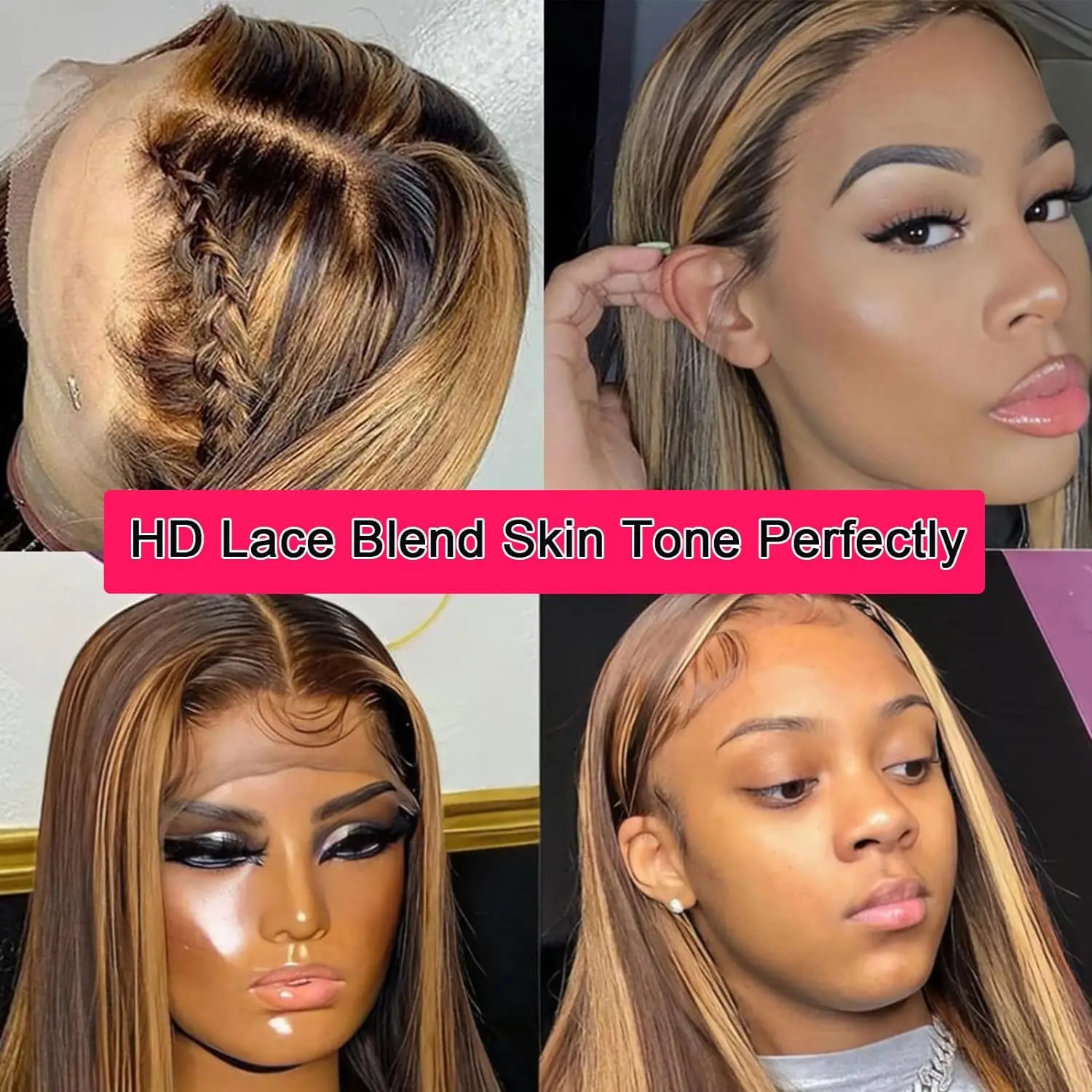 

30 32 Inch 4/27 Highlight Straight Wigs Human Hair Lace Frontal Wig HD Lace Wig 13X6 Human Hair 13X4 Lace Front Remy Wig 200%