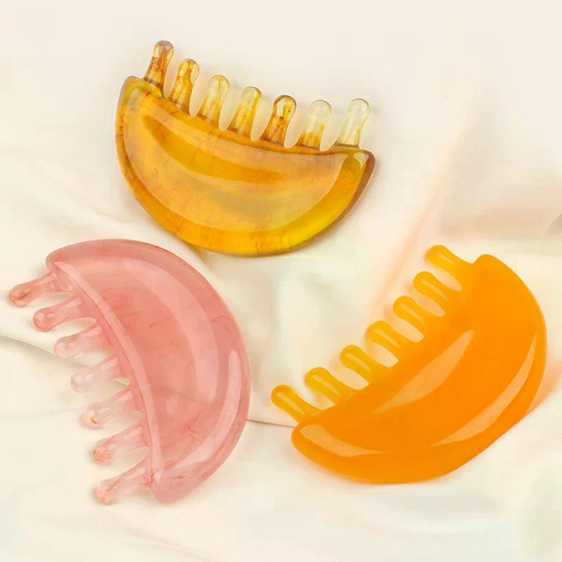 

Scalp Relaxation Massage Comb Massage Facial Face Lifting Eye SPA Massage Plate Resin Multi-functional Scraper Tool Men Woman