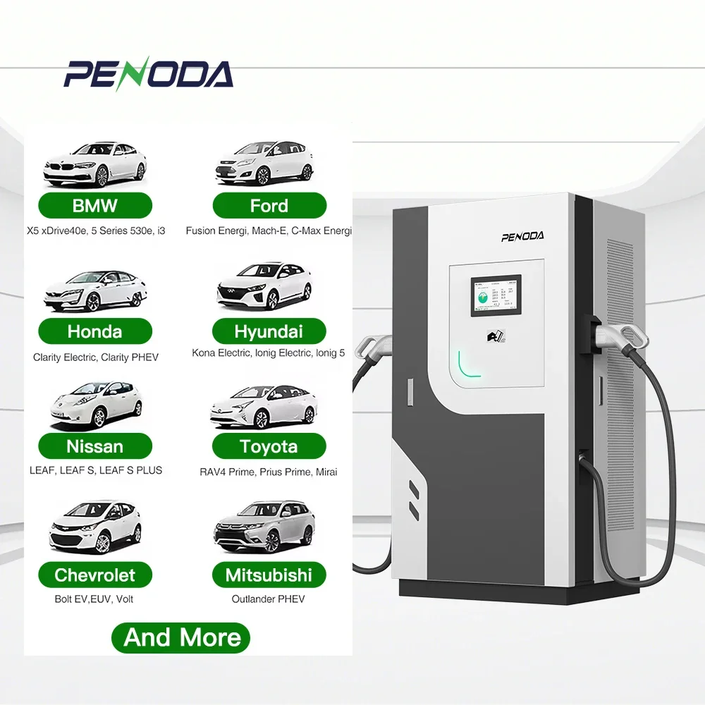 PENODA CCS2 Type2 60kW Public Floor-mounted EV Fast Charging Station With Pay Credit Card