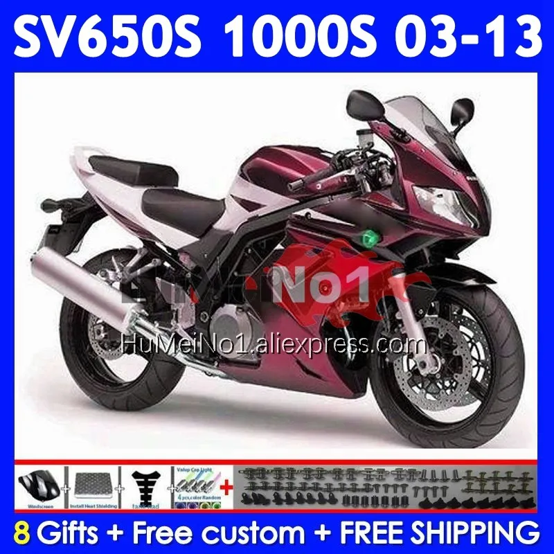 SV1000S For SUZUKI SV650S SV650 SV1000 Glossy red S 112No.126 SV 650S 1000S 2003 2004 2005 2006 2007 2008 09 10 11 12 13 Fairing