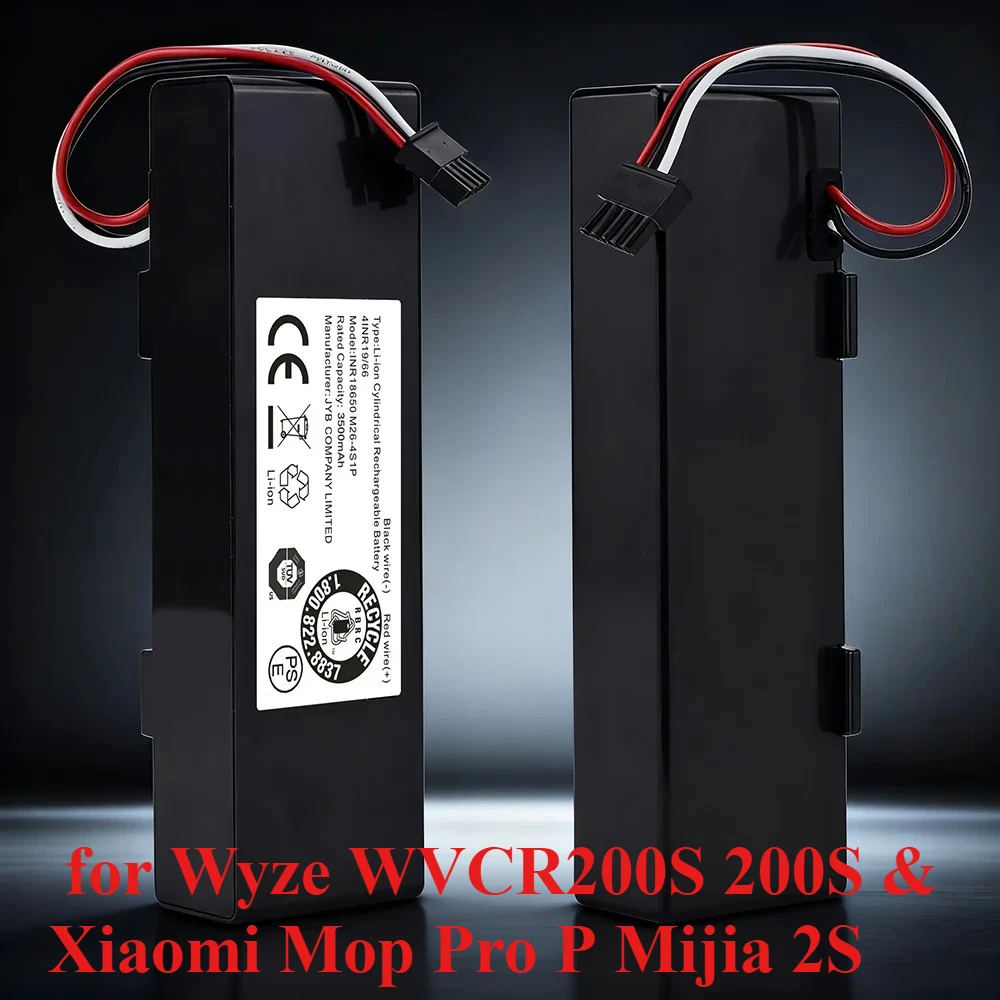 

High Capacity 6800mAh 14.8V Robot Vacuum Battery –Replacement Spare Accessory for Wyze WVCR200S 200S & Xiaomi Mop Pro P Mijia 2S