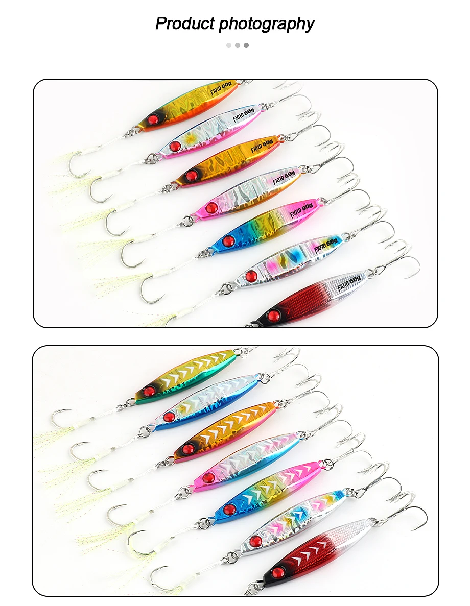 FJORD Rassel Metall Jig Angelköder 40g 60g 80g Nachtlicht Jigging Shore Casting Swimbait Neu 2023 Meer Salzwasser Angelgerät – Detail 10