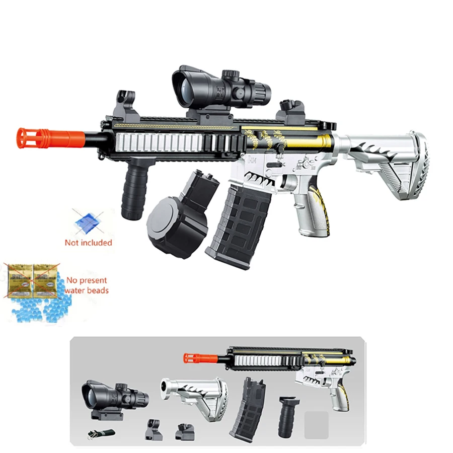 ปืนของเล่น M416 รุ่นคลาสสิก ยิงลูกเจลขนาด 7-8 มม. ของเล่นเด็กผู้ชายสำหรับการเล่นกลางแจ้งแบบทีม เหมาะสำหรับเป็นของขวัญปีใหม่