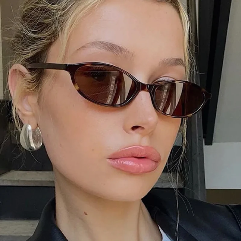 Protective Glasses 1/4pcs  Women's Leopard Brown Sunglasses Fashion Brand Small Frame Sun Glasses Ladies Retro Oval Eyewear