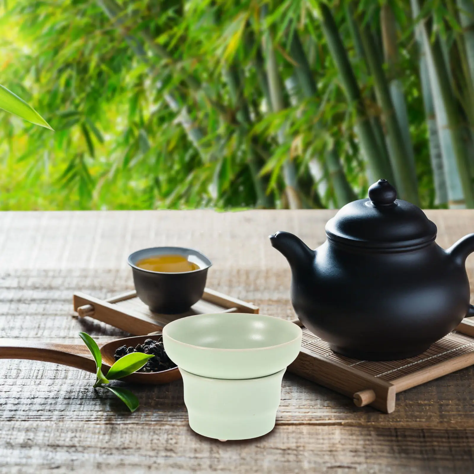 Loose Leaf Tea Strainer Ceramic Filter Set Smooth Filtering Experience Simple Design Tea Room Accessories Teaware