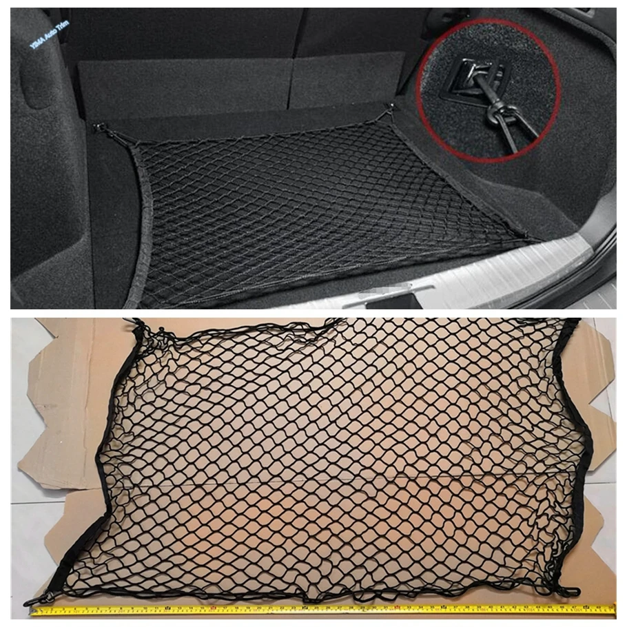 Rear Cargo Trunk Storage Organizer Luggage Net Elastic Mesh Holder Accessories For VW Volkswagen ID.3 ID.4 6 X Crozz 2021 - 2024