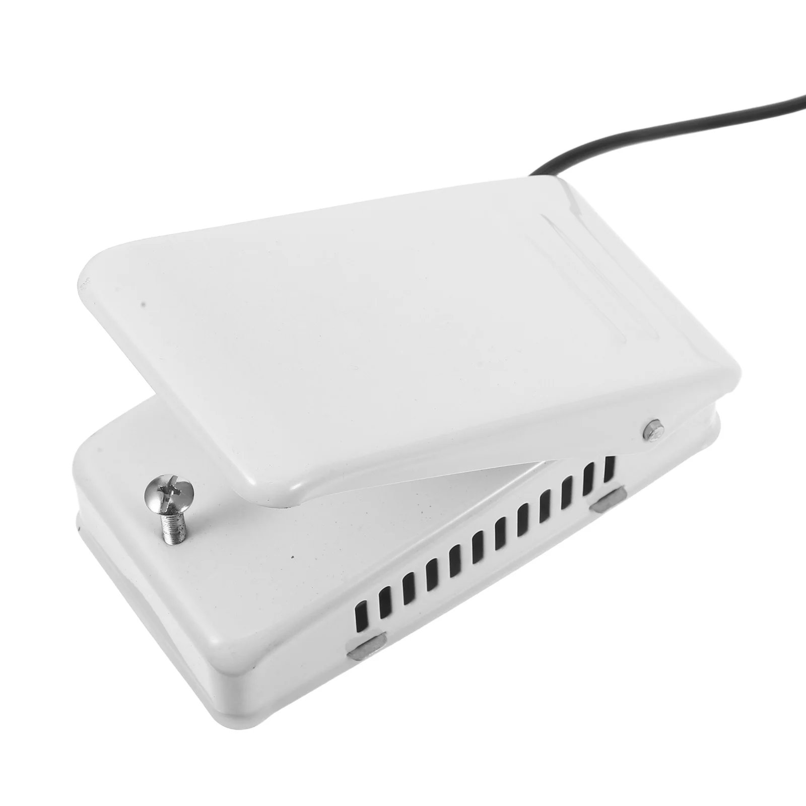 

Sewing Machine Foot Pedal Replacement Metal Nonslip Iron Design White Speed Control Universal 3-Hole Fit For Household Diy Eu