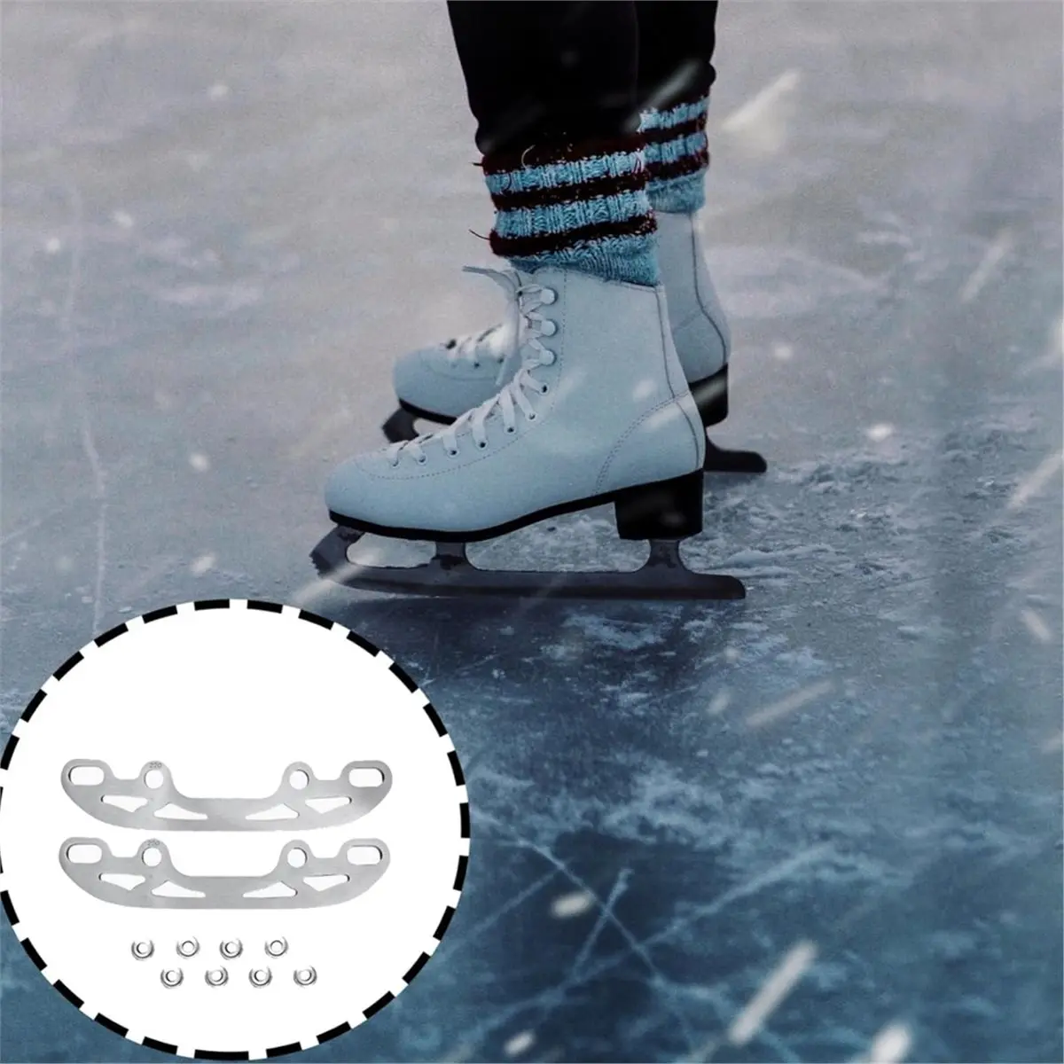 Big Discount 220mm Ice Skating Blade Stainless Steel Inline Figure Skate Blade Skate Shoes Skating Replacement Blades