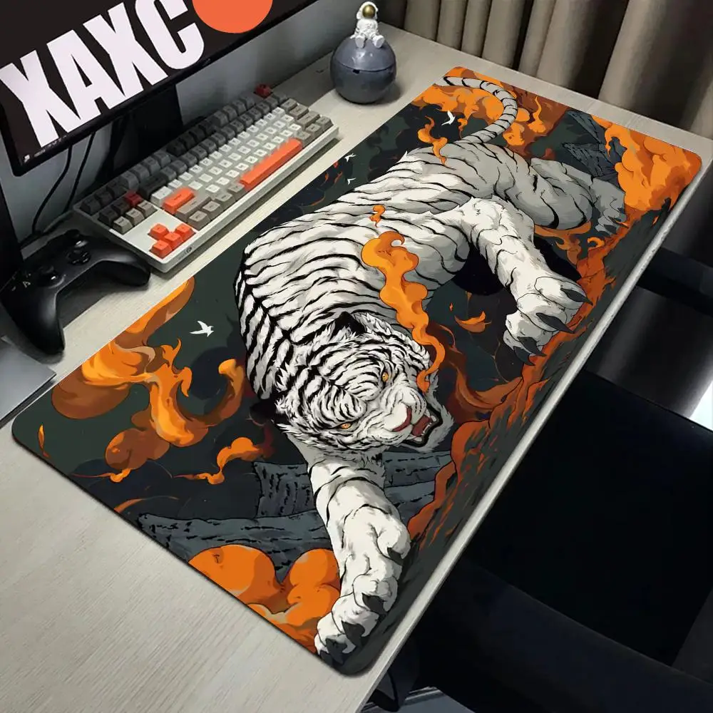 

Tiger Mousepad Gamer Pc Mouse Pad Gaming Accessories Desk Mat Computer Keyboard Mats Office Anime Extended Mouse Mat