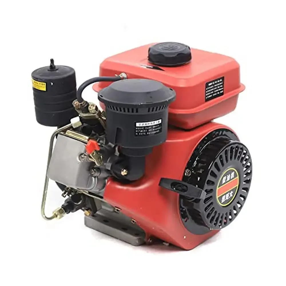 For Vertical 4-Stroke 196CC 6HP Diesel Engine Manual Start Ranch Irrigation Generator Air Filter Oil Volume 3L 54mm Stroke 68mm