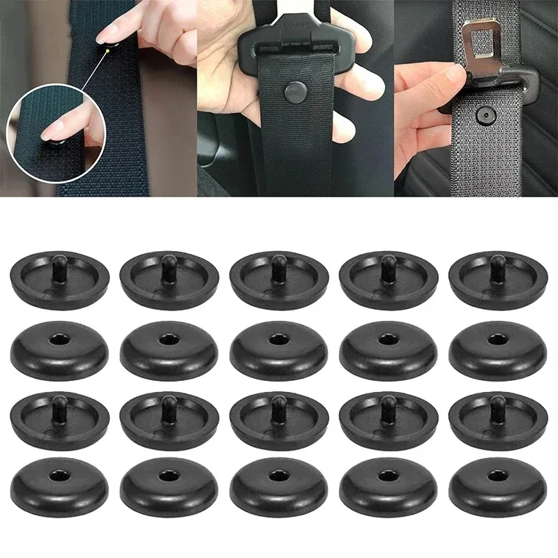 Car Safety Seatbelt Stopper Buckle Auto Seat Belt Spacing Limit Stop Plastic Anti-slip Button Retainer Rivet Stud Clips