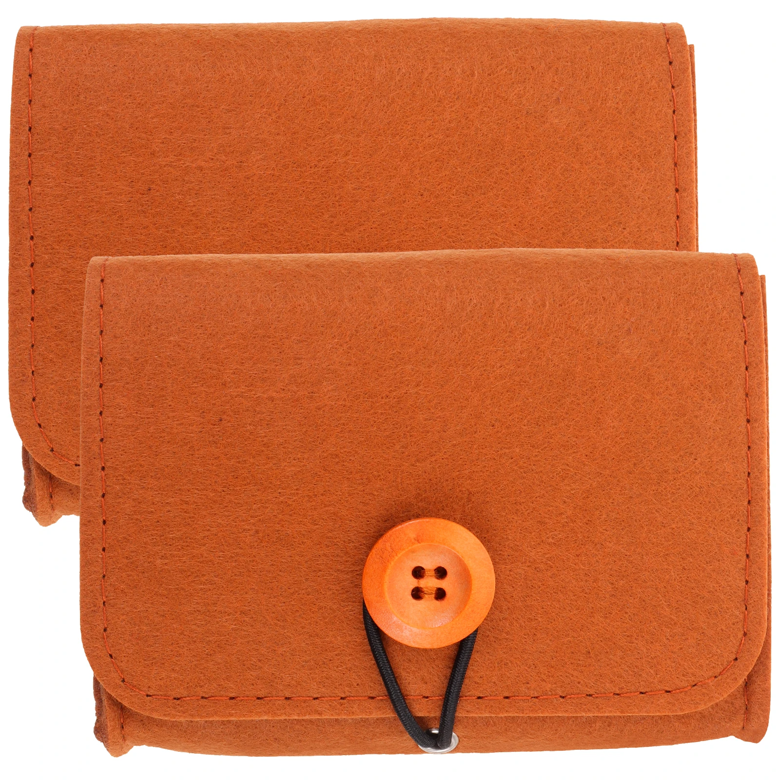 

2pcs Essential Oil Storage Bag Aromatherapy Travel Box Brown Chemical Fiber Felt Portable Organizer Bottle Holder