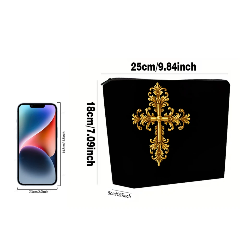 Golden Cross Cosmetic Travel Makeup Bag