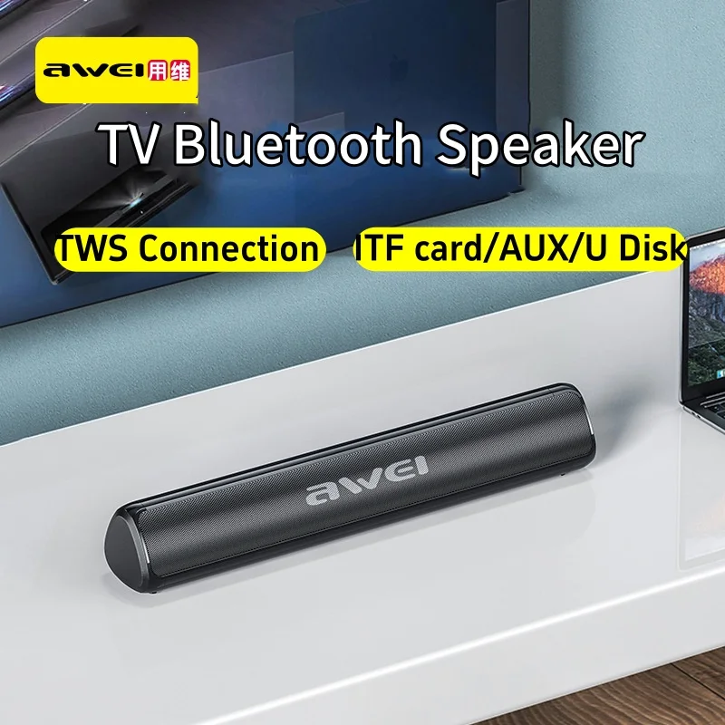 Awei Wireless Bluetooth Speaker Stereo Subwoofer for Family Party Birthday Queue Audio Music Player Speaker Support TF Card AUX