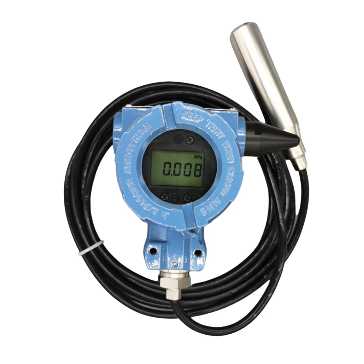 Wireless Explosion-proof Liquid Level Sensor ZKMD-WL-23 316 Stainless Steel 0-300m Range 4G Communication for On-site Unit