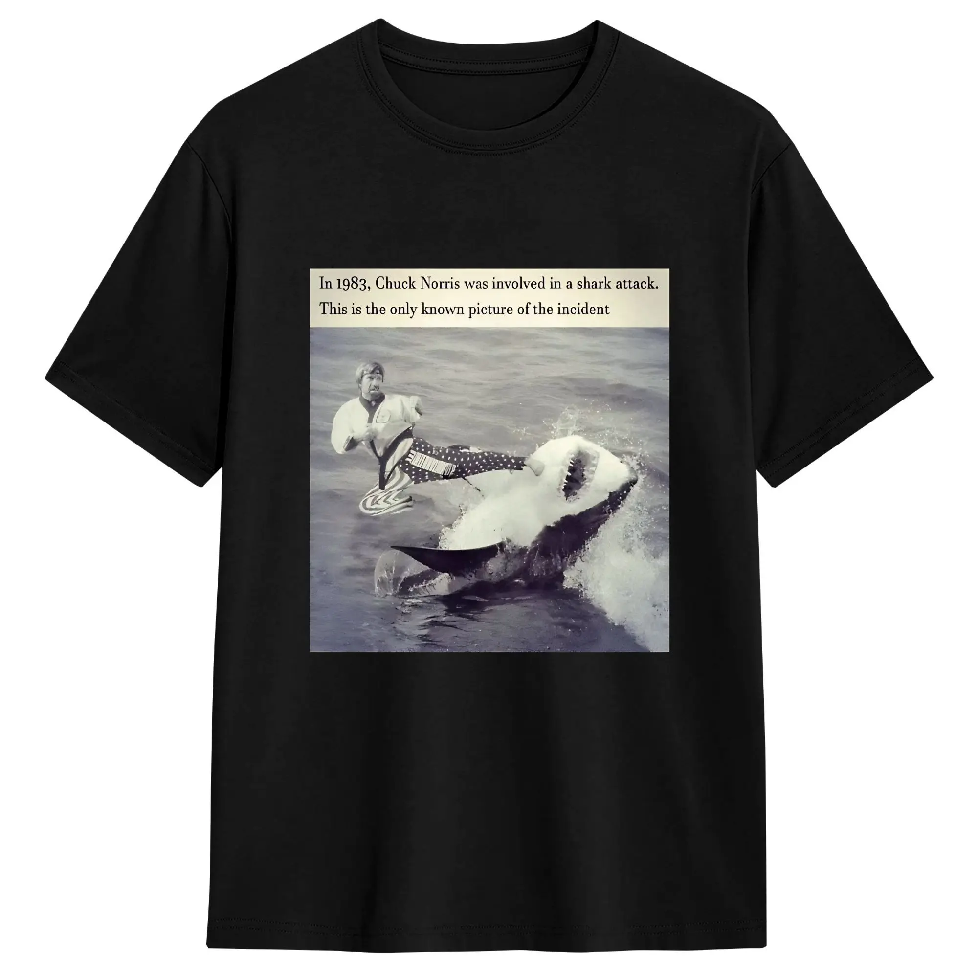 Chuck Norris Cotton T Shirt For Adult Summer  Y2K Funny T-Shirts O-Neck Leisure Tee Shirt Oversize Wholesale Tops