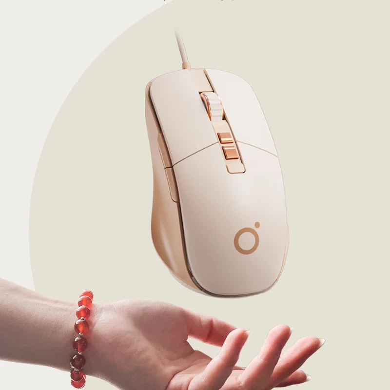 G309 เมาส์แบบมีสายสําหรับเล่นเกม Esports สีชมพูหญิงเครื่องจักรสํานักงานบลูทูธไร้สายเงียบ 4-Speed Dpi ปรับความละเอียดเมาส์