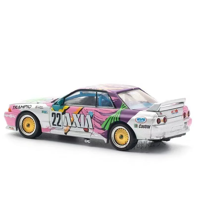 TAKARA TOMY TOMYTEC 1/64 TLV-N234f Nissan AXIA Racing R32 Legierung Motor Fahrzeug Diecast Modelle Auto Spielzeug Sammlung Weihnachten Geschenke