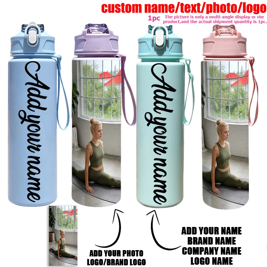 1 Stück 25 oz Personalisierter Wasserbecher mit Schriftmuster Auslaufsicher Thermoisoliert Sportflasche Individuelles Geschenk Geeignet für Outdoor