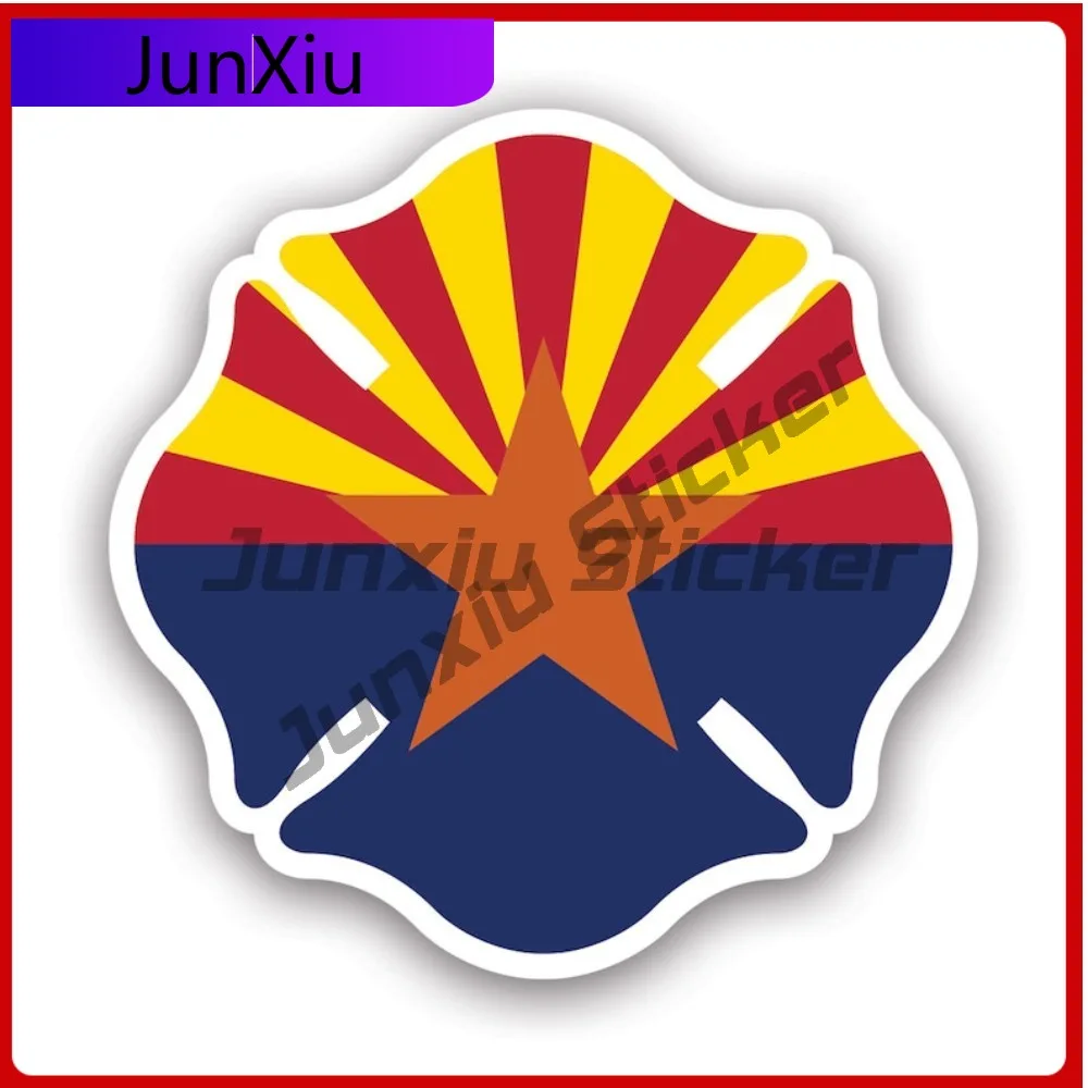 

Arizona State Maltese Cross Shaped Sticker Anime Car Waterproof Vinyl Decal For Car Bumpers Sticker Unique Decor High Quality