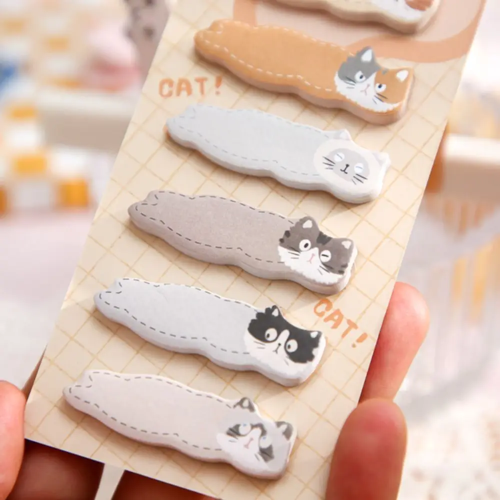 Bookmarks Memo Pad Cat Index Sticker Meow Creative Kitty Index Dividers Cartoon Label Cat Paw Sticky Note Stationery