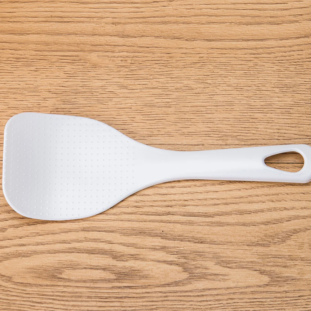 

2Pcs White Rice Spoon Food Grade Safe Kitchen Utensil for Cooking Mixing Picnic Party Home Use Rice Spoon