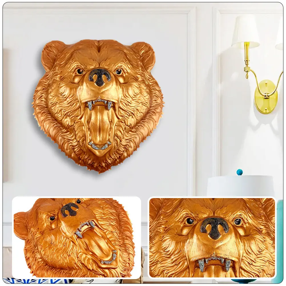 Bear Head Silicone Mold 3D Detailed Design for Epoxy Resin Crafting DIY Jewelry Accessories Desktop Decor Drop Casting Mold
