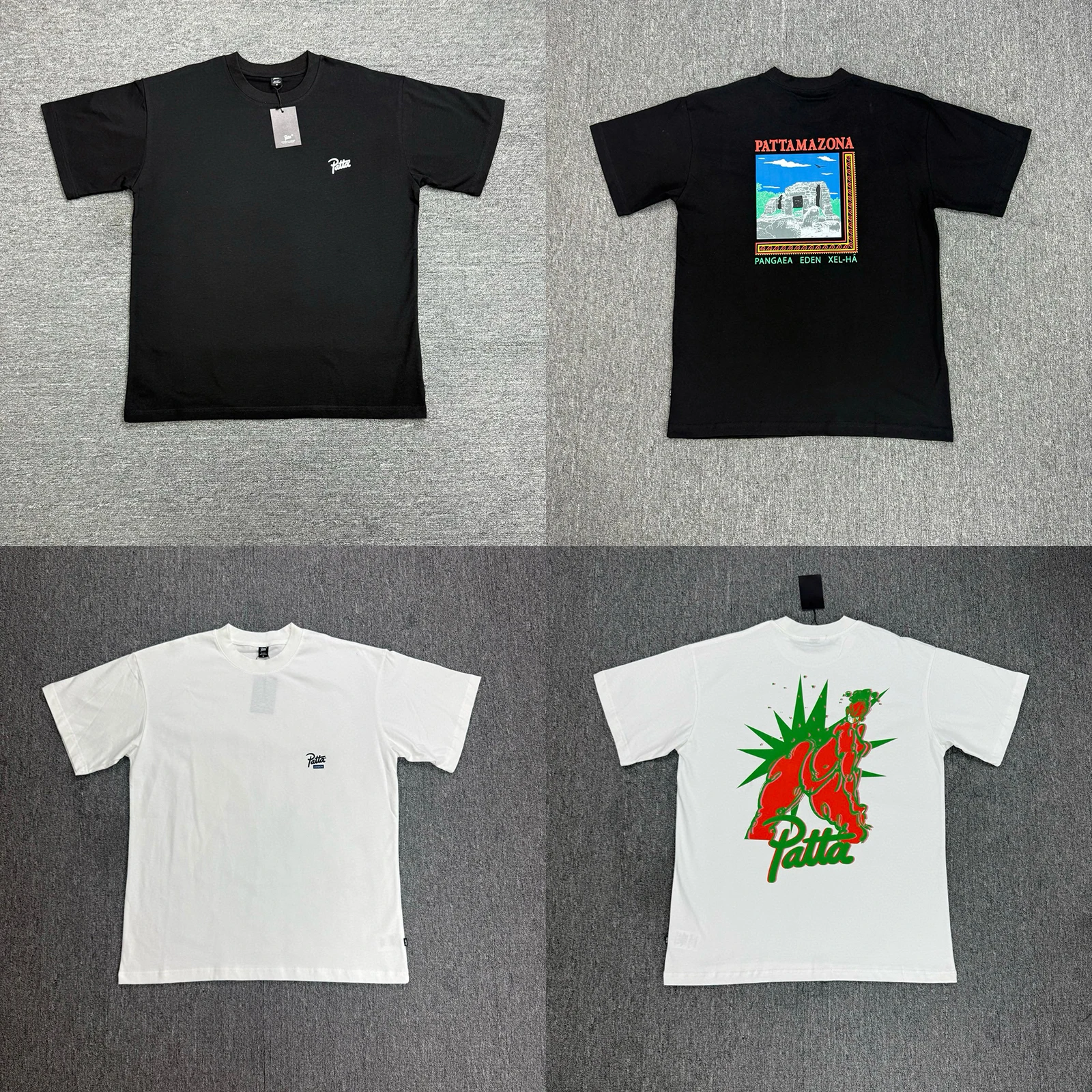 

High Quality PATTA T Shirt Fashion Women Men Summer Style Vintage Classic Style Tee