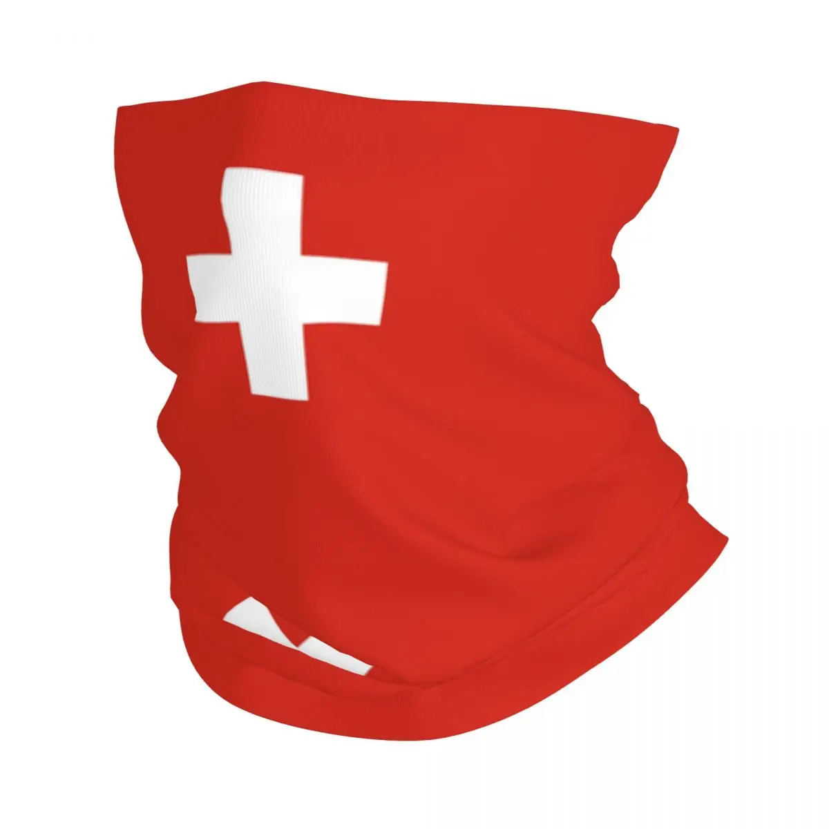 

Swiss Switzerland Flag Bandana Neck Gaiter Printed Mask Scarf Multi-use Balaclava Hiking Fishing For Men Women Adult Washable