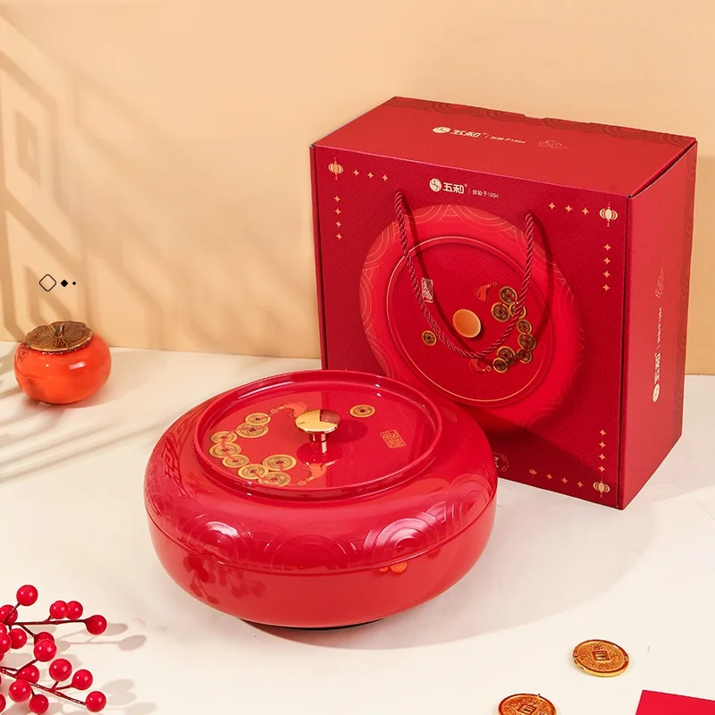 

2026 New Chinese Style Dry Fruit Box Living Room Tea Table Home Use Fruit Basin Moving New Home Snacks Storage Plate