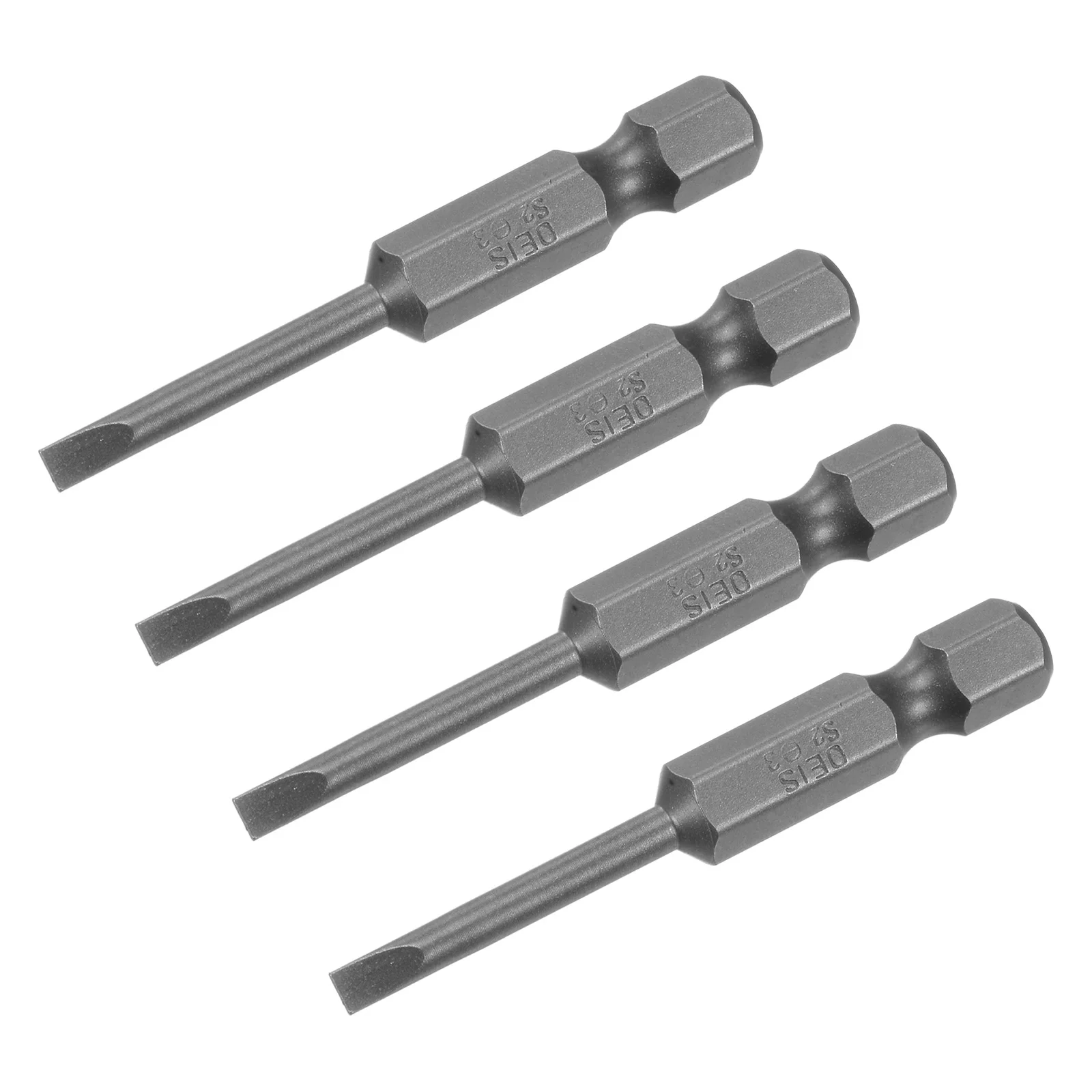 2/4/10/20pcs 2/2.5/3/4/5/6mm Slotted Screwdriver Bits 1/4