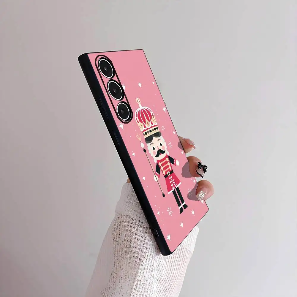 Cartoon Nutcracker Phone Case Skin-Friendly Soft TPU Case Compatible With Samsung S21/S22/S23/S24/S25 FE/Plus/Ultra