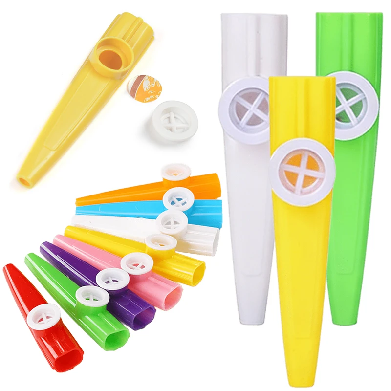 

3-9 шт. пластиковый свисток Kazoo, случайный разноцветный свисток для флейты, губная гармоника, музыкальный инструмент, образовательный реквизит для любителей музыки ZYF